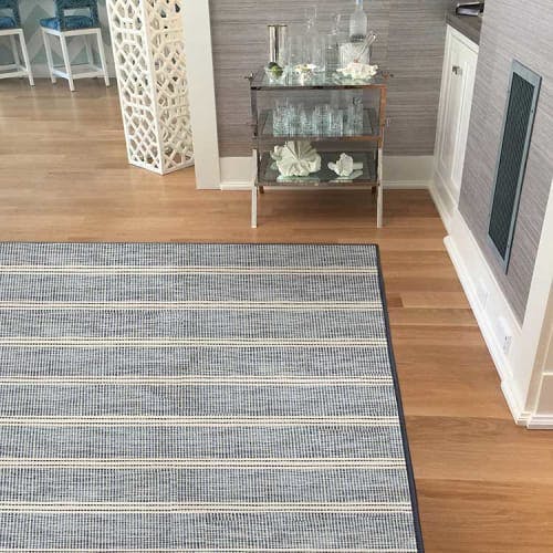 timeless: orono's muted colors & stylish stripes make a timeless statement (orono area rug in color blue)