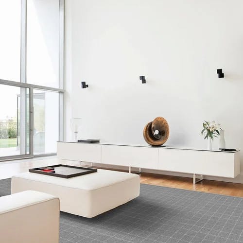 contemporary class: city block in grey ivory makes a beautiful living room area rug
