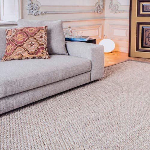 Monoblet Platinum large sisal custom rug in living room