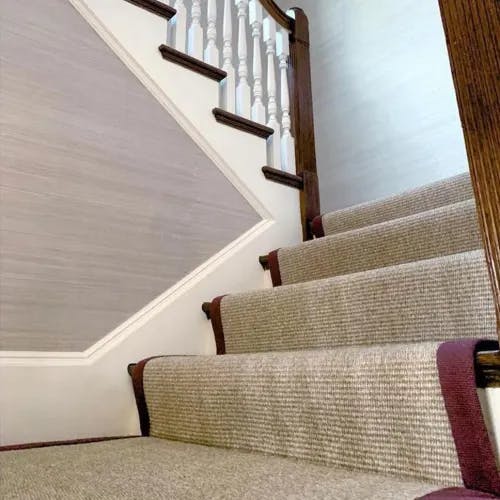 stain-resistant sisal is ideal for staircases (image provided courtesy of joshua bogert and tyler & sash)