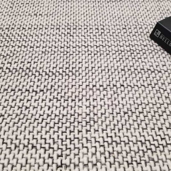 dynamic: felted wool adds texture & colorful yarns enhance the basketweave pattern (color black grey)