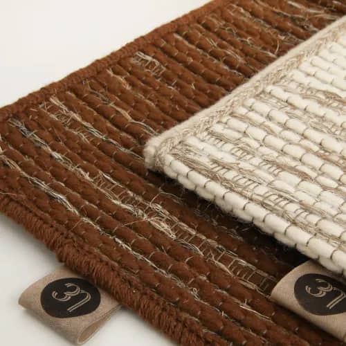 Sideline Border & Lux Border | Sisalana Cognac & White Dune